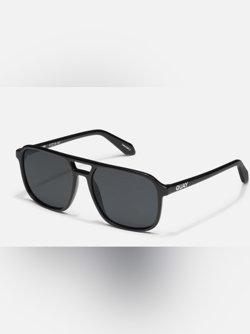 Quay Australia Black Aviator UNISEX polarized Sunglasses, ON THE FLY. NEW